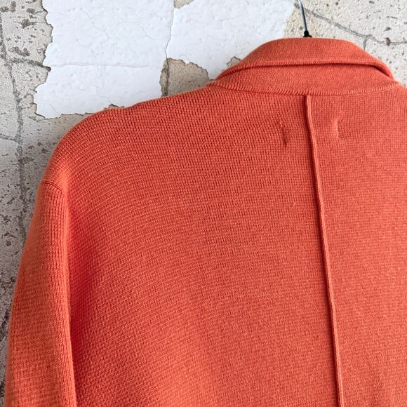 Anthropologie Duster Cardigan Orange Longline Sweater Coat Womens S Quiet Luxury - Picture 6 of 9
